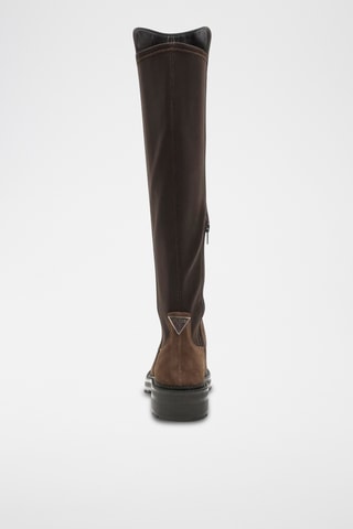 Bottes en cuir de veau nubuck - Taupe