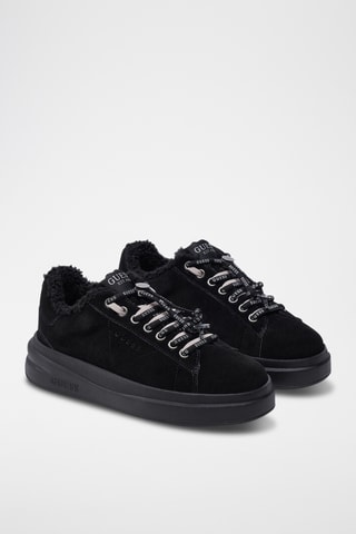 Baskets fourrées en nubuck - Noir