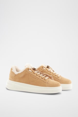 Baskets fourrées en nubuck - Camel