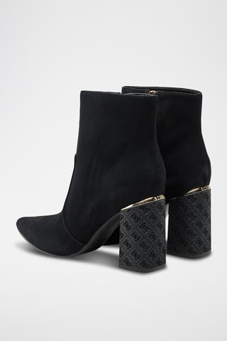 Bottines en cuir de chèvre nubuck- Noir