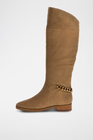 Bottes en nubuck - Beige