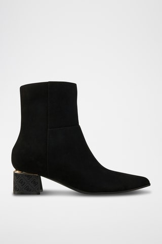 Bottines en cuir de chèvre nubuck - Noir