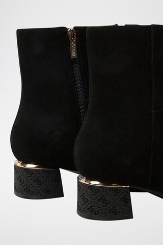 Bottines en cuir de chèvre nubuck - Noir
