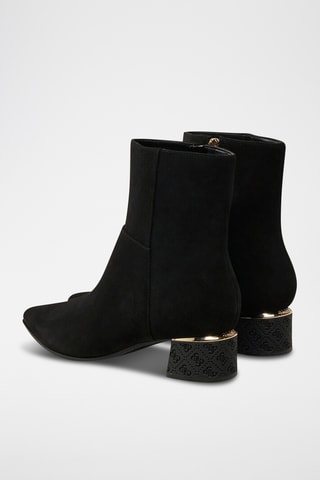 Bottines en cuir de chèvre nubuck - Noir