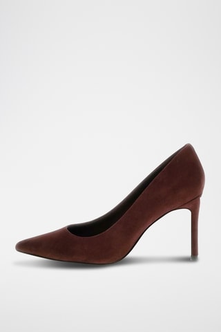 Escarpins en cuir de chèvre nubuck - Rouge