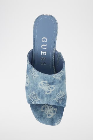 Mules à talons - Bleu cobalt