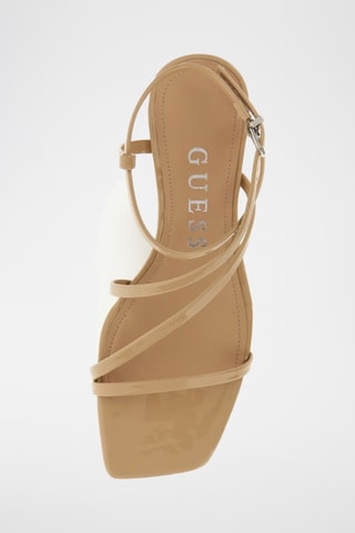 Sandales à talons en cuir - Beige
