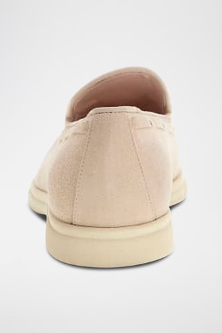 Mocassins en cuir de chèvre nubuck - Beige