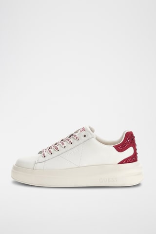 Baskets en cuir - Blanc et rose