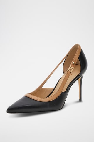 Escarpins en cuir - Noir et nude