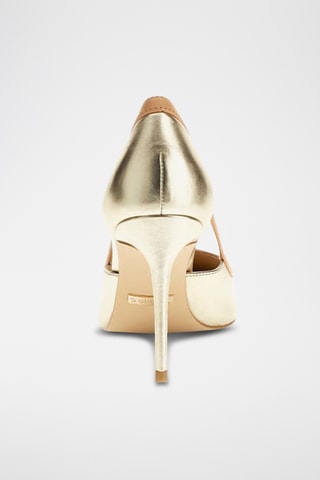 Escarpins en cuir - Doré et nude