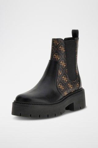 Bottines Chelsea - Noir et marron clair