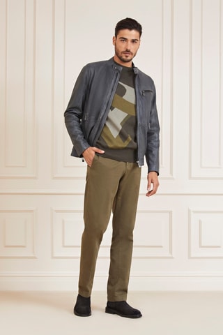 Veste en cuir - Anthracite