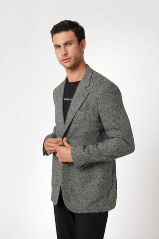 Veste en laine - Gris chiné