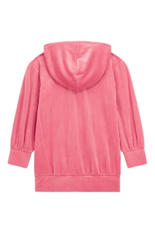 Robe sweat en velours - Fuchsia