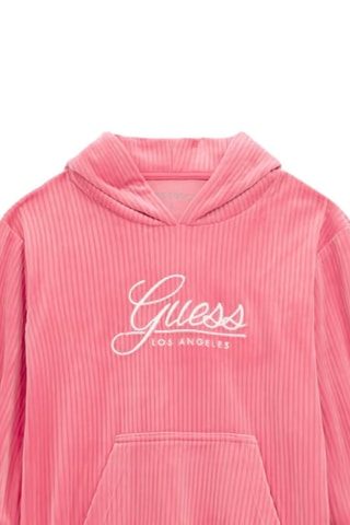 Robe sweat en velours - Fuchsia