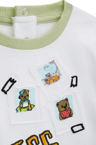 T-shirt et short en jean - Blanc