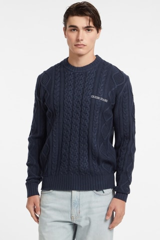 Pull en laine - Bleu foncé