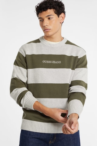 Pull - Vert foncé et beige