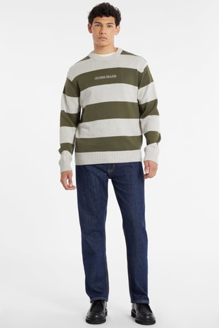 Pull - Vert foncé et beige