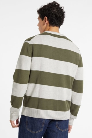 Pull - Vert foncé et beige