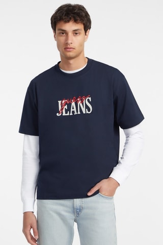 T-shirt oversize - Bleu foncé