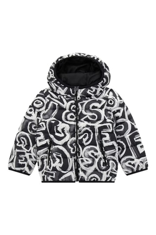 Doudoune à capuche - Noir et blanc