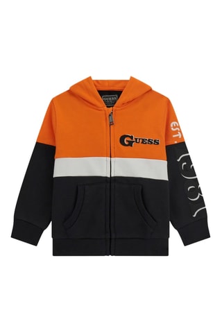 Sweat à capuche - Noir et orange