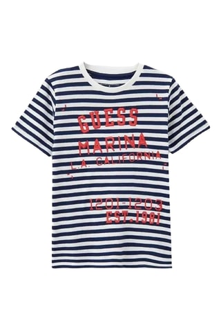 T-shirt - Blanc et bleu marine
