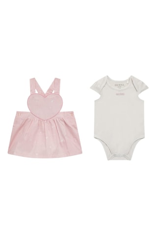 Body et robe-salopette - Blanc