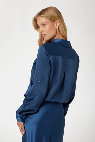 Chemisier regular - Bleu cobalt
