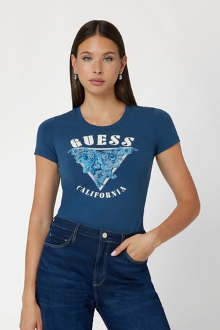 T-shirt slim - Bleu cobalt