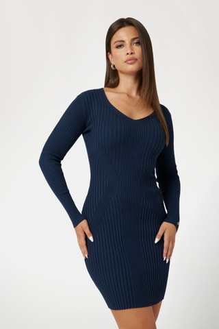 Robe fourreau - Bleu marine