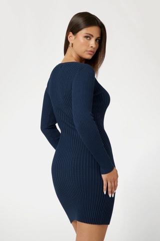Robe fourreau - Bleu marine