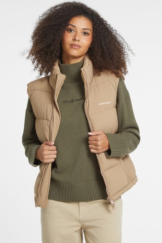 Doudoune sans manches - Beige
