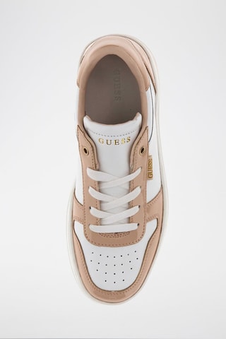 Baskets plateformes en cuir - Blanc et beige
