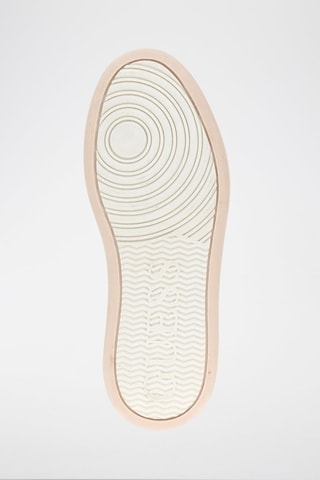 Baskets plateformes en cuir - Blanc et beige