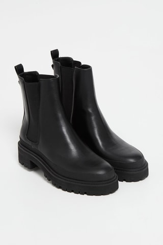 Bottines Chelsea en cuir nappa - Noir