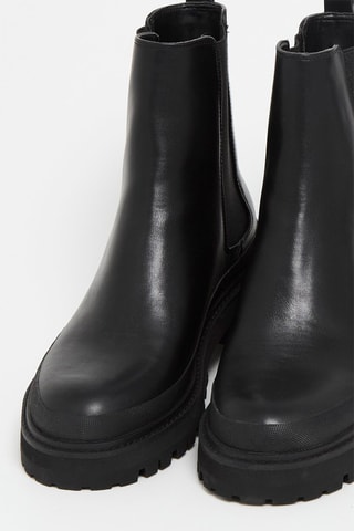 Bottines Chelsea en cuir nappa - Noir