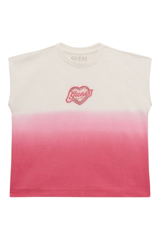 T-shirt oversize dip and dye - Fuchsia