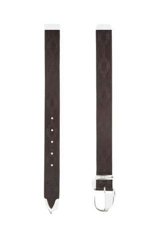 Ceinture en cuir - Marron foncé