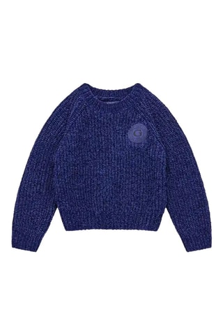 Pull Chenille - Bleu marine chiné