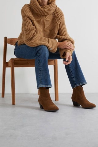 Bottines en nubuck - Camel