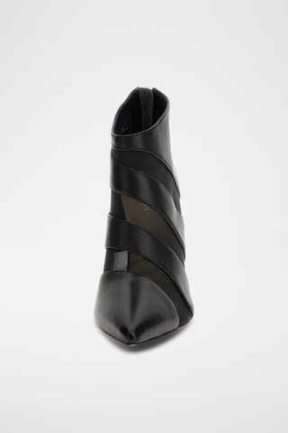 Bottines en cuir Noir
