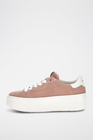 Sneakers plateformes en nubuck - Rose