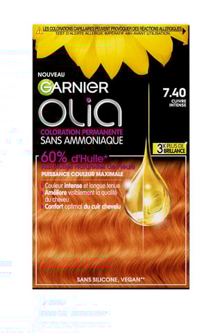 Permanente haarverf Olia- N° 7.40 cuivré intense vivids - koper 986 ml