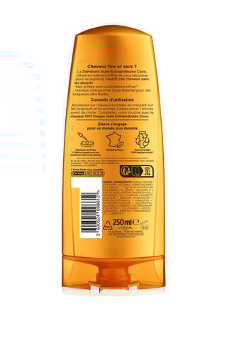 Voedende Conditioner Huile Extraordinaire - Kokosolie - Fijn en Droog Haar - 250 ml