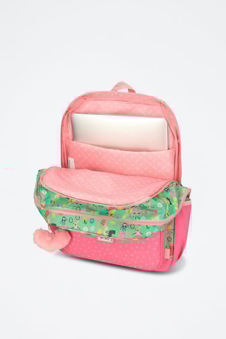 Sac à dos Garden party - Vert et rose