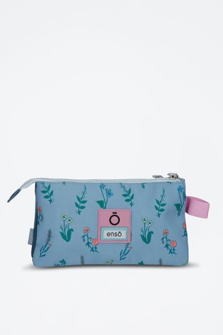 Trousse - Bleu et rose pâle