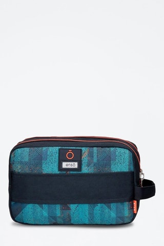 Trousse de toilette - Turquoise et noir